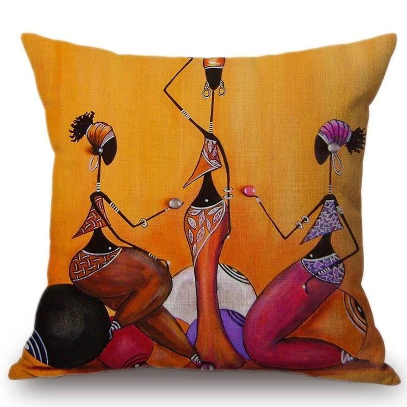 African Life African Women Abstract Painting Decoration Cushion Cover Home Decoration Pillowcase Exotic Pillowcase
