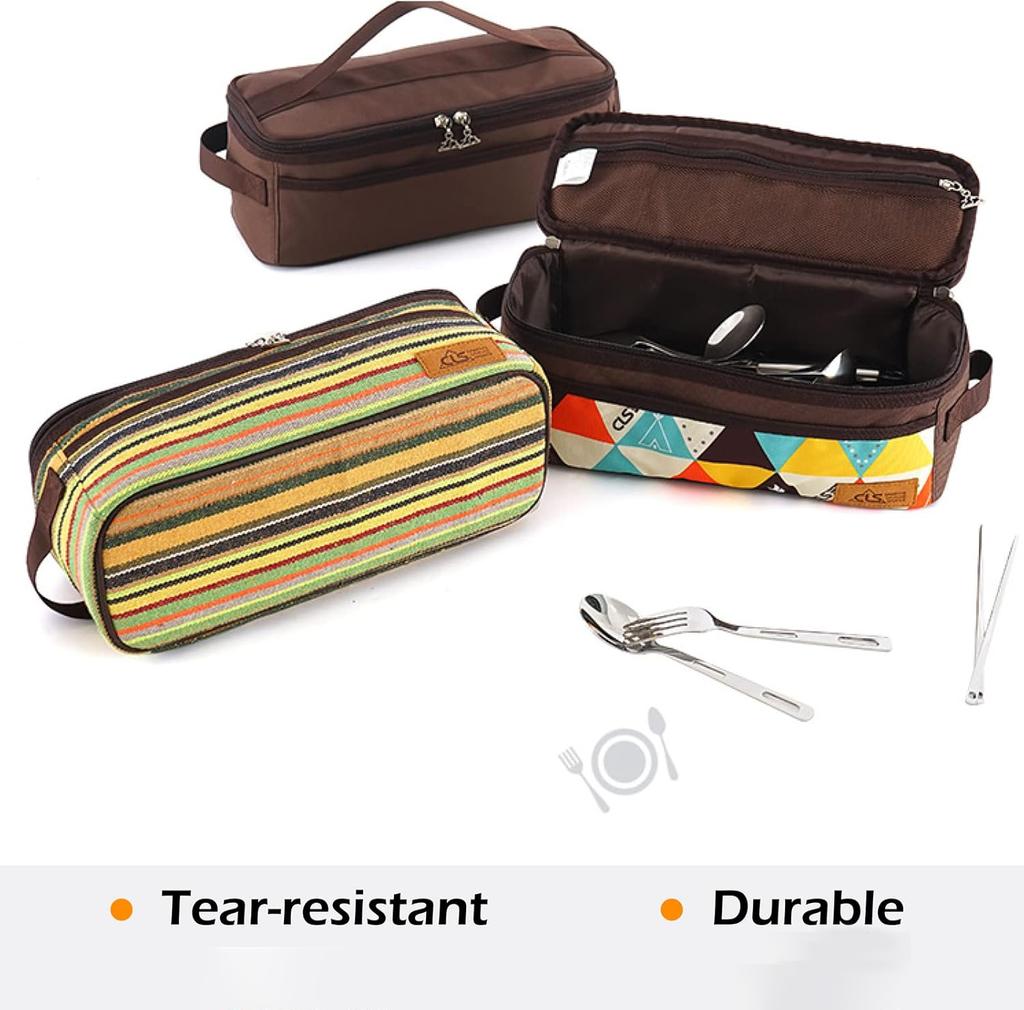 Camping Travel Cookware Organizer Bag Cooking Utensils Storge Portable Pouch for Outdoor Barbecue Camping Cooking Spoon