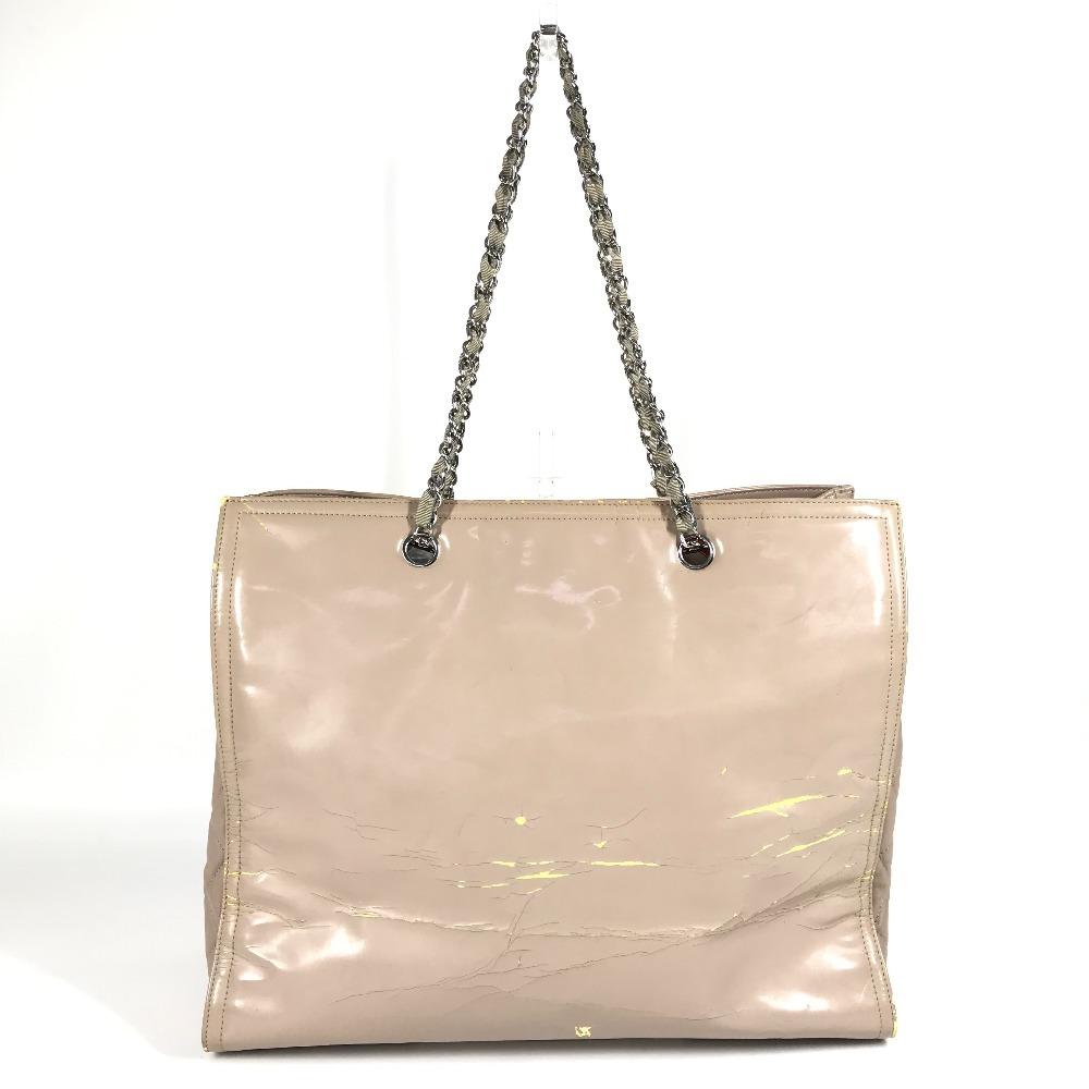 Chanel Lipstick CC CC Mark Logo Double Chain Shoulder Bag Tote Bag