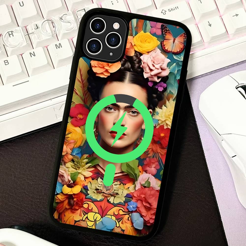 Fashion F-Frida K-KahlosS Phone Case For IPhone 17 16 15 14 13 12 11 Pro Max Plus For Magsafe Magnetic Shell