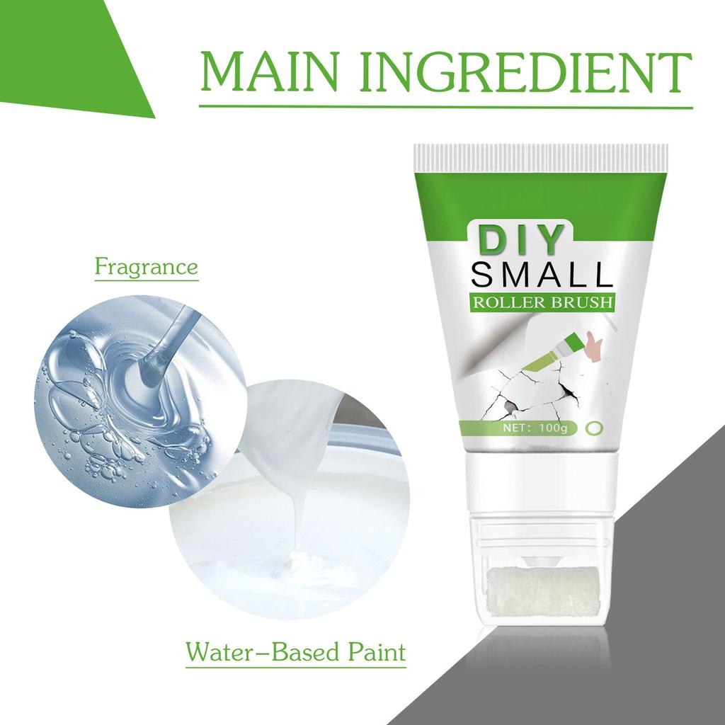100g White Wall Small Roller Brush Paint Interior Wall Household Wall Environmental  Paint