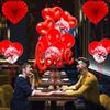 Valentine's Day Balloons Decorations LOVE Letter Balloon Heart Foil Balloon Rose Petals Confetti Balloons Wedding Supplies