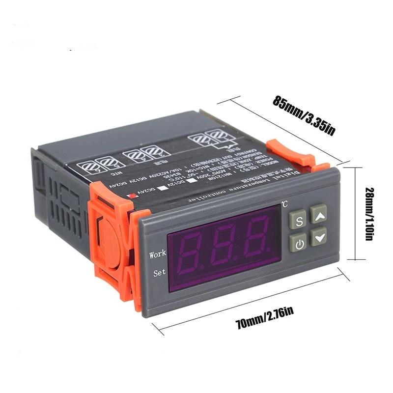 Dual Digital Thermostat Temperature Humidity Control 1210W Thermometer Hygrometer Incubator Controller 220V 12V 24V