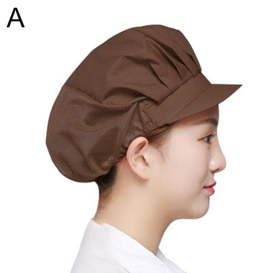 Unisex Dustproof Breathable Elastic Kitchen Chef Hat Cleaner Factory Work Cap