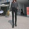 Women's Black High-Waist Slim Fit Elastic Pencil Jeans - 2022 Spring Collection