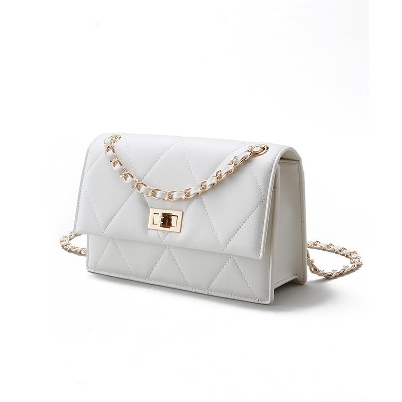 New Leather Niche Retro High-end Diamond Chain Underarm Bag Shoulder Messenger Bag Bag