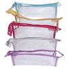 Clear Cosmetic Bag Waterproof Transparent PVC Makeup Toiletry Pouch with Handle Strap for Bathroom