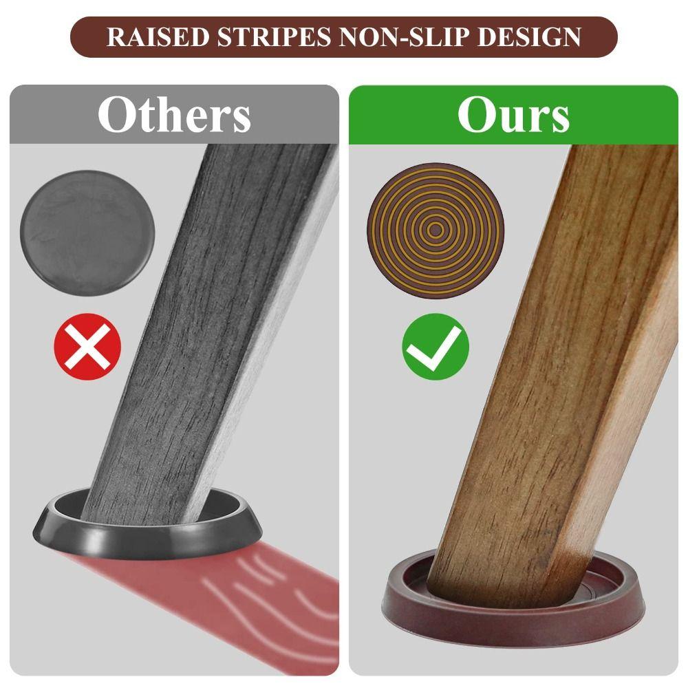 Non Slip for Hardwood Floors Rubber Furniture Pads Leg Coasters Caster Cups Furniture Coasters