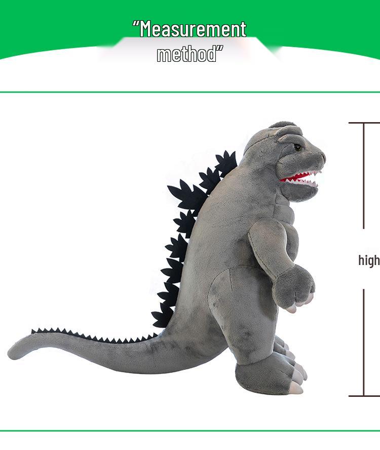 Adorable Godzilla Plush Dinosaur Monster Large Stuffed Animal Cloth Doll - Creative Birthday Gift for Girls