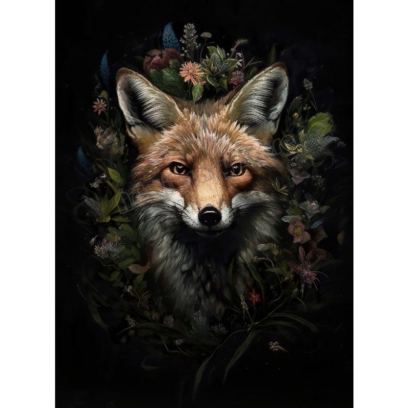 

Vintage Dark Academia Floral Woodland Butterfly Bee Rabbit Botanical Animals Poster Canvas Painting Wall Art Pictures Home Decor 21cm×30cm NoFrame