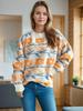 Autumn and Winter New Sweet and Cute Style Flower Jacquard Towel Embroidered Knitted Round Neck Thick Sweater for Women 3579 KTB