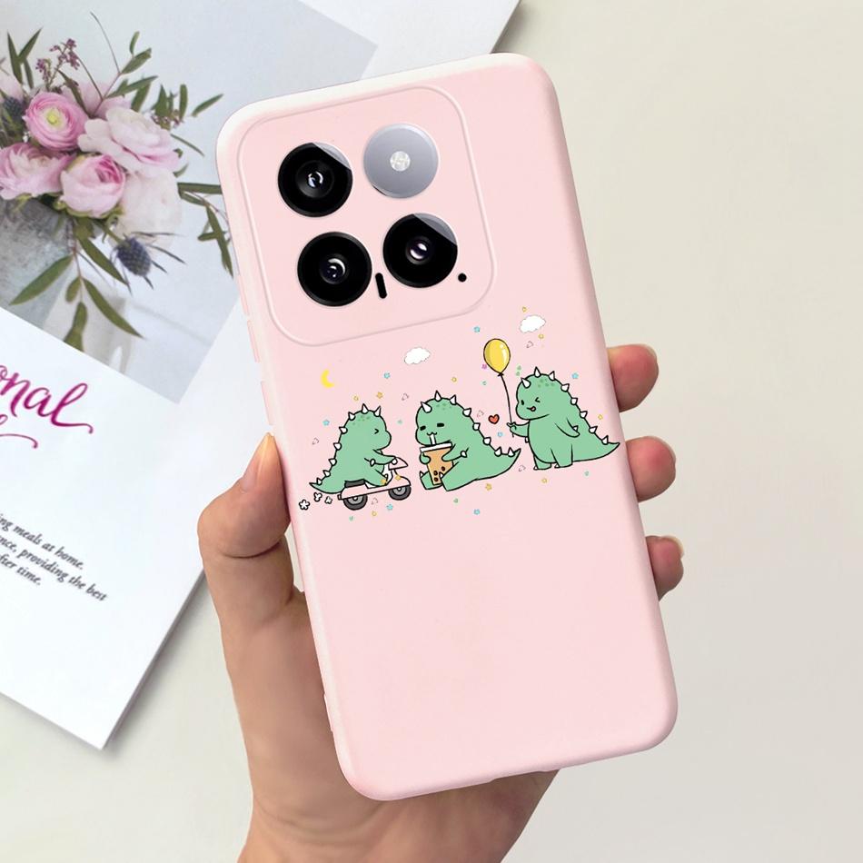 For Xiaomi 14 Phone Case Xiaomi Mi 14 5G Mi14 2024 Cute Cat Cartoon Jelly Silicon Soft Protective Back Cover