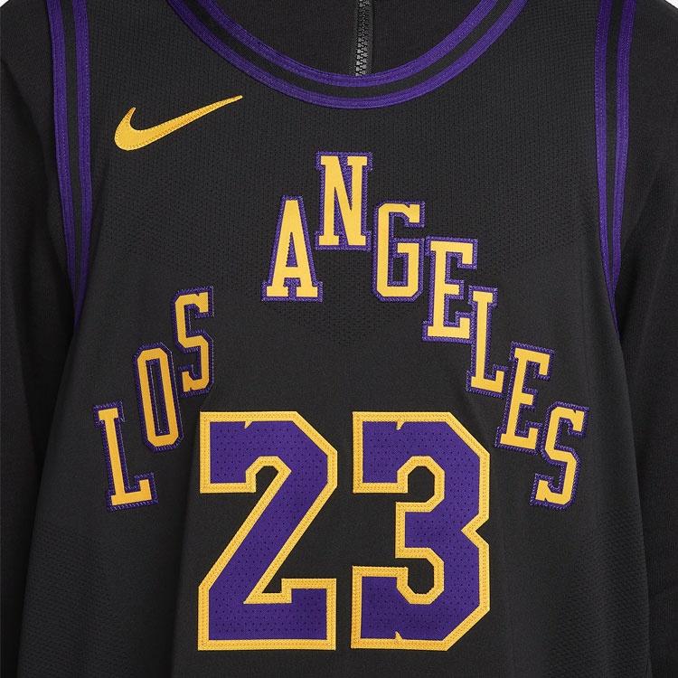 Nike Dri-FIT ADV Lebron James Los Angeles Lakers 2023/24 City Edition NBA Authentic Jersey 'Black' Men's DX8763-012