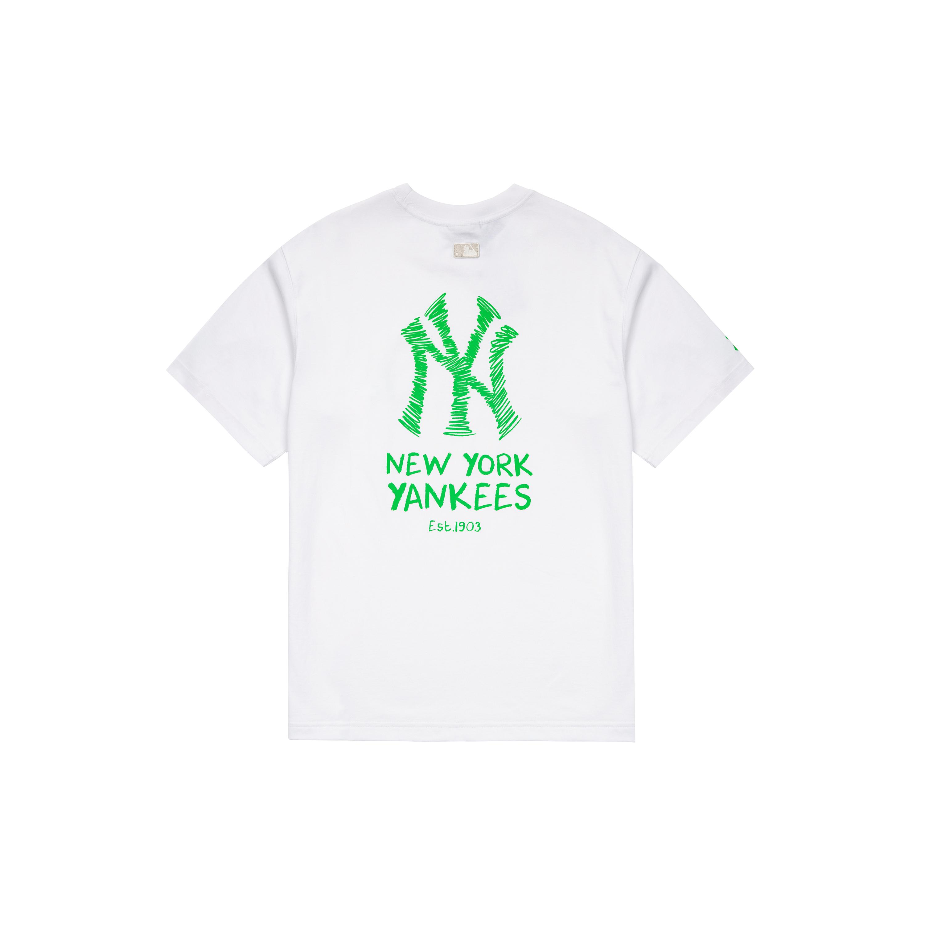 

New MLB Set-in Sleeve T-Shirt Unisex White 3ATSB5033-50WHS XL