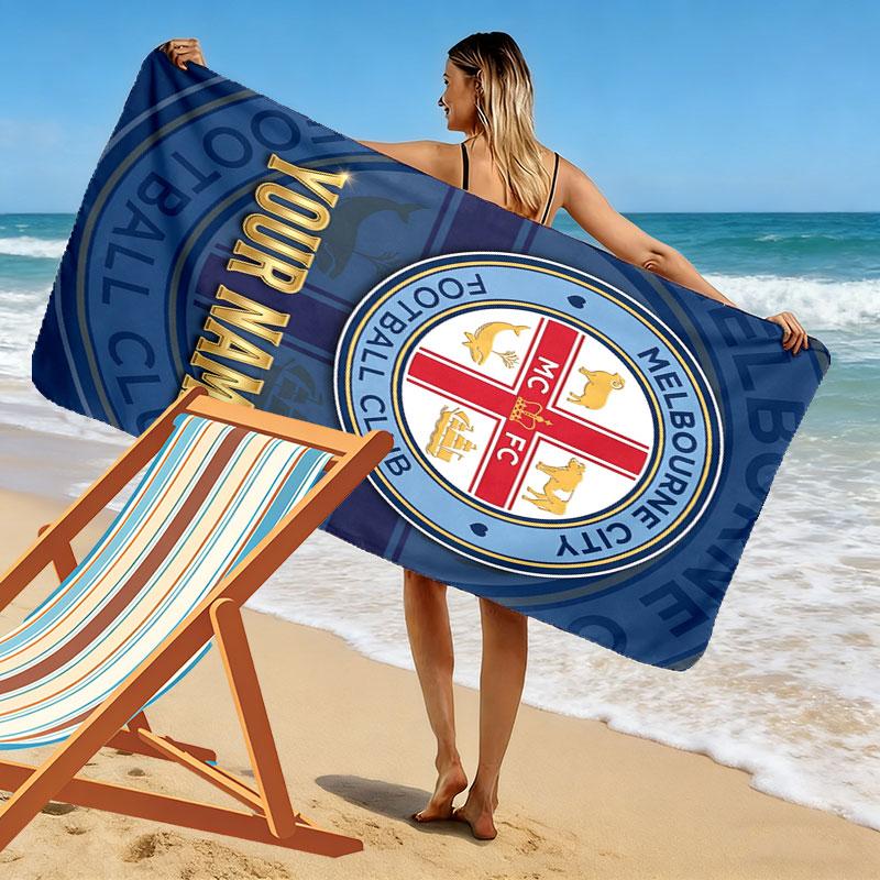 Custom Melbourne Fc Print Beach Towel, Large Soft Quick Dry Towel for Beach Camping Swimming