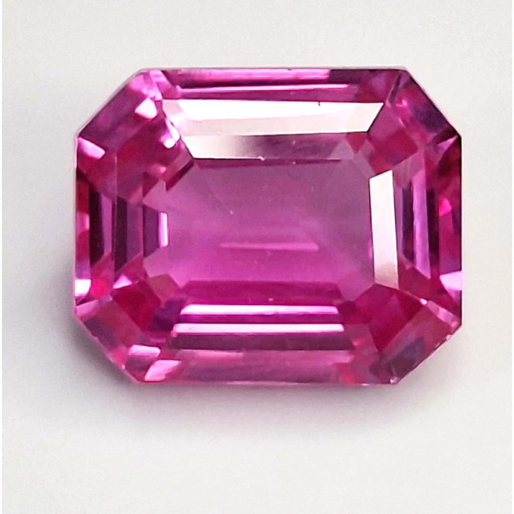 Pink Color Sapphire Natural 11-13 Ct Emerald Cut Fabulous Certified Gemstone