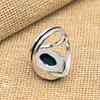Indicolite Tourmaline Gemstone 925 Sterling Silver Handmade Jewelry Ring For Her