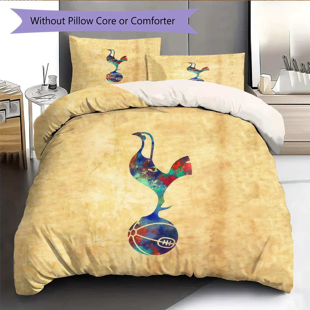 Tottenham Hotspur Football Club Pattern Bedding Quilt Set Home Decoration Gift (1 * duvet cover + 2 * pillowcase without core)