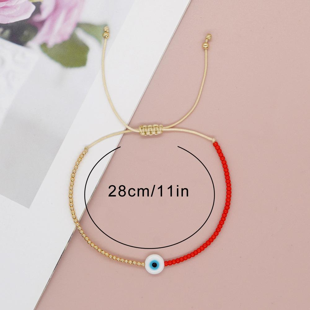 Vlen Turkish Evil Eye Bracelet Protection Jewelry Gifts Miyuki Seed Beads 18K Gold Plated Beaded Pulseras Femme Accessories