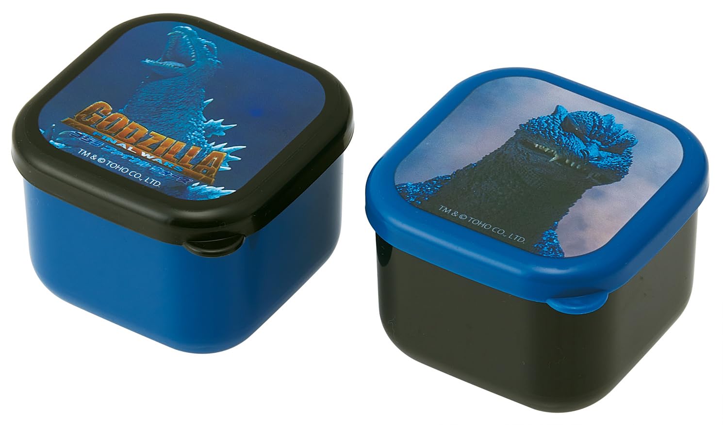 Skater Antibacterial Mini Sealable Bento Square Storage Godzilla 2004 Set of Box, Container, Small, 130ml, Design, 2, MO1WAG-A