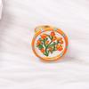 Pomegranate Printing Ethnic Style Ring Photo Frame Vintage Zinc Zinc Alloy Geometric Ring  Gift