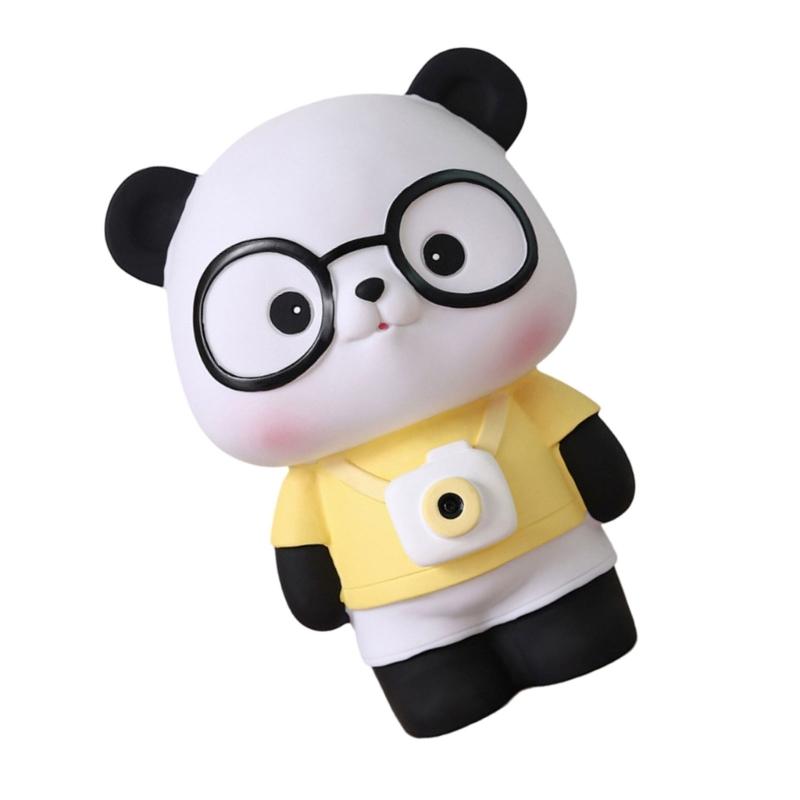 Money Container Versatile Coin Holder Lovely Panda Shaped Money Holder Piggy Banks Savings Jar for Animal Lovers X3UC