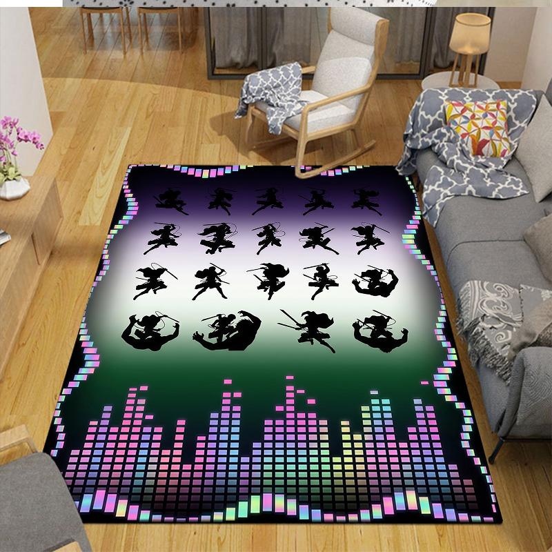 Levi Ackerman Home Sofa Decoration for Living Room & Bedroom, Non‑Slip Play Flannel Floor Mat for Game Room