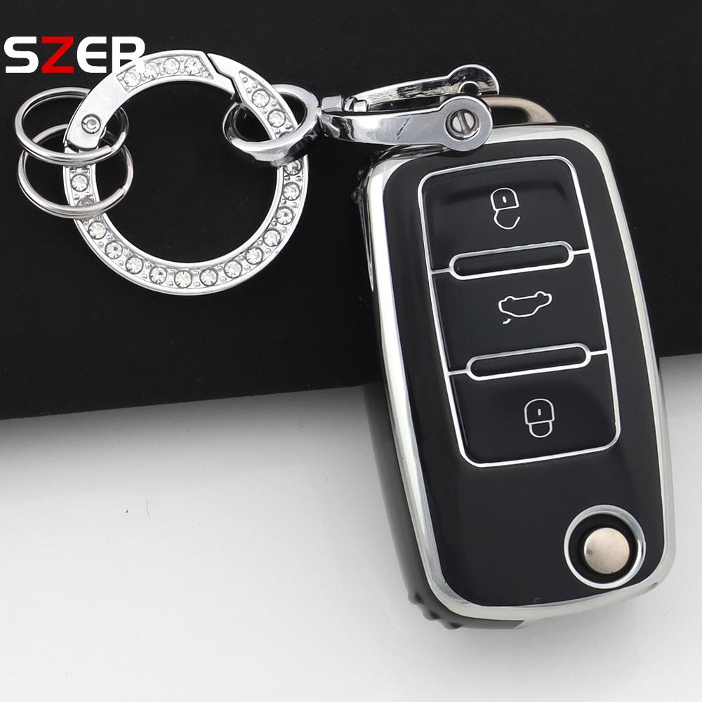 For Vw Volkswagen Polo Tiguan Passat B5 B6 B7 Golf 4 5 6 Mk6 Jetta Lavida Skoda Octavia Seat Leon Altea Tpu Car Key Case Cover