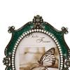 /Picture , Clear Glass Vintage European Retro Style, Bronze Patina Plated, Tabletop Horizontally