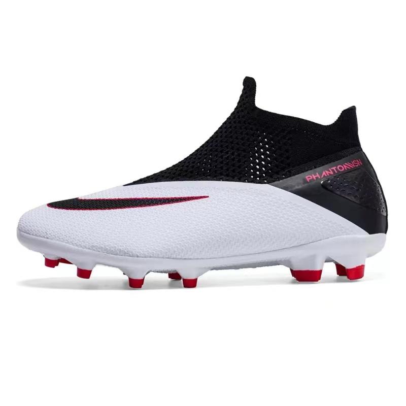 Big Size 49 48 Slip On Soccer Shoes Unisex Long Spike AG/TF Artificial Football Shoes Indoor Anti-slip Training Sport Boots