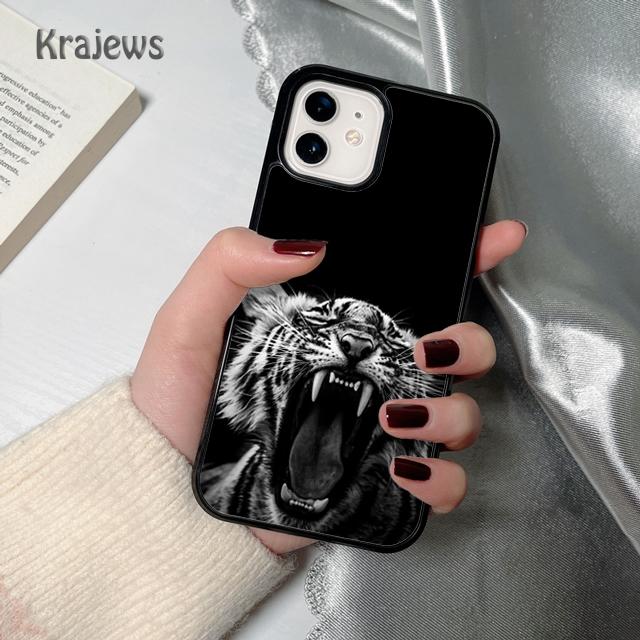 Krajews Tier Tiger weiche Handyhülle Abdeckung Für iPhone 17 Air 16 15 14 plus 12 13 pro max Hülle Schale Fundas