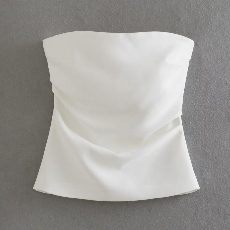 Off-the-Shoulder Kaslead Women's Clothing Sexy Pure Desire Tube Top