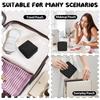 Small Makeup Bag for Purse Mini Cosmetics Bag Corduroy Cute Cosmetic Pouch for Women with Slip-in Pockets Storage Clutch