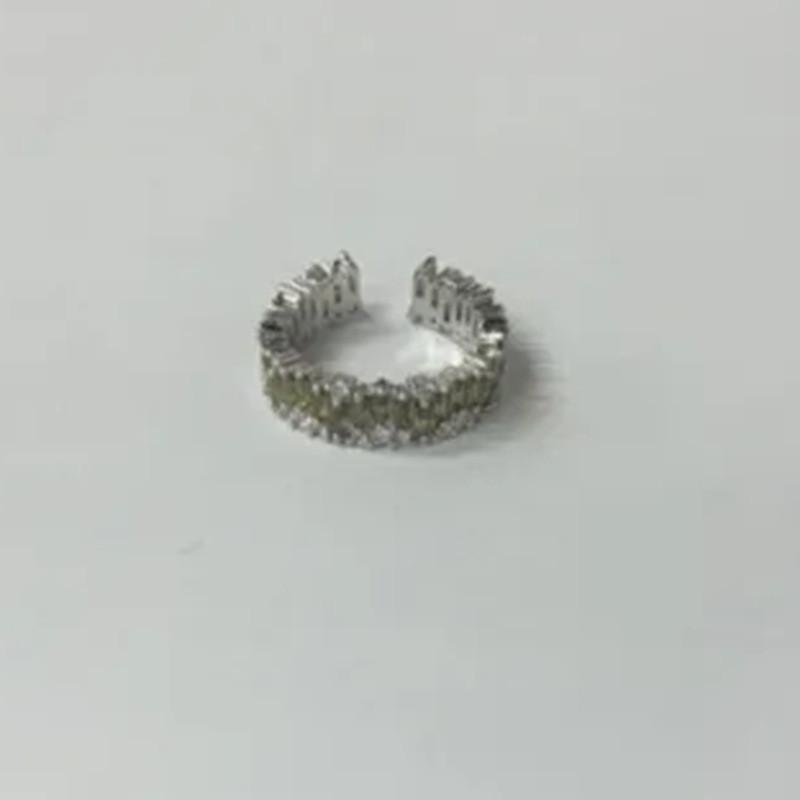 Chic And Elegant Open Adjustable Ring For Women With Vibrant Gemstone Details