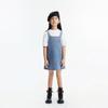 little MO&Co. Girls' Rhinestone Denim Suspender Dress