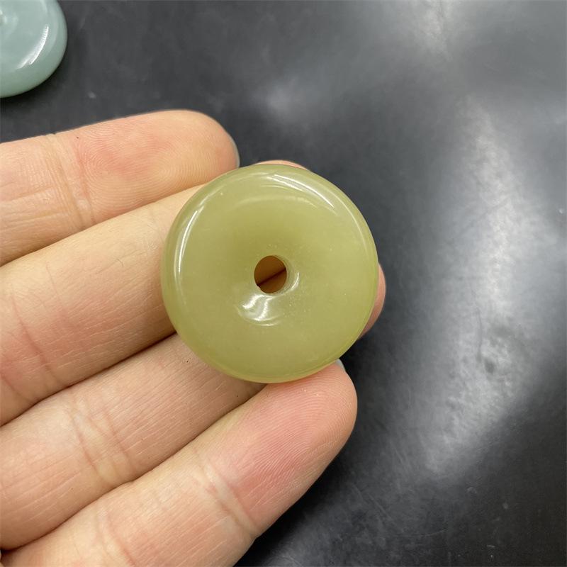 Blue Agate and Yellow Quartzite Jade Safety Buckle Pendant