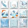 Office Living Room Home Pillowcase Blue Penguin Animal Pillowcase Car Ornaments