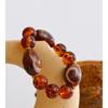 Yhpup Nieuwe Collectie Amber Acryl Hars Ronde Kralen Ketting Handgemaakt Armband Roestvrij Staal Stijlvol Uniek Onderscheidend Sieraden