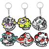 Undertale Anime Keychains 6-Piece Set Acrylic Keychains Straps Cute Accessories Bag Charms Key Decoration Anime Characters Kids' Day Compact Gift