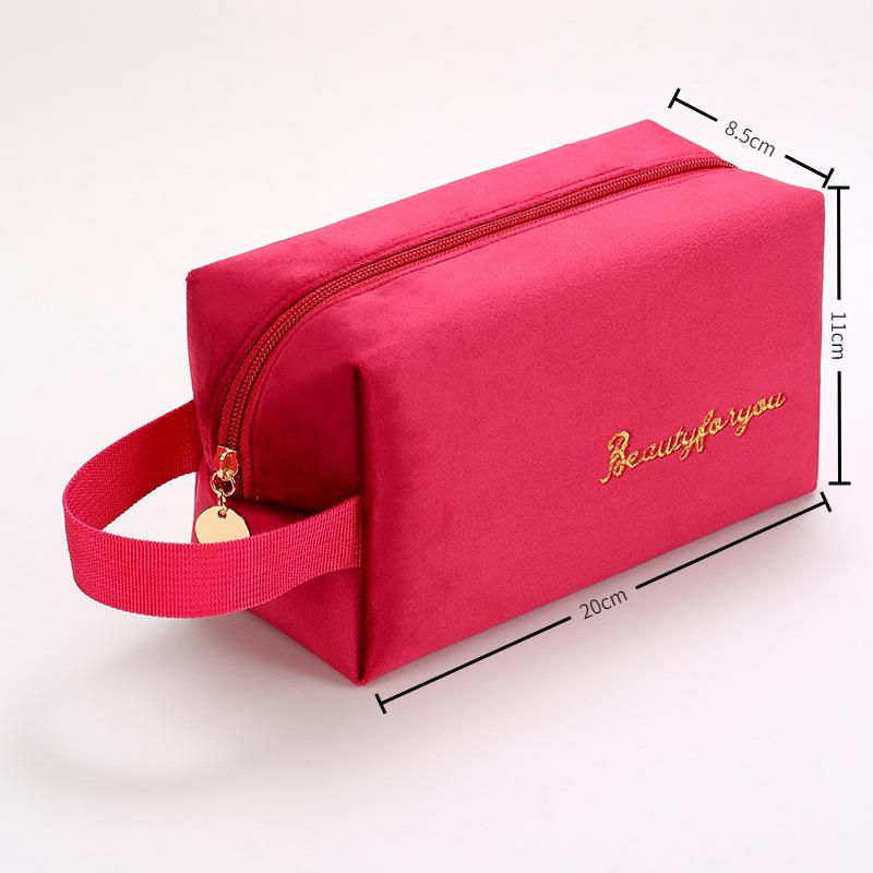 Velvet Makeup Bag Set: High-Capacity, Four-Piece Luxury Cosmetics Storage