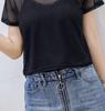 Lubitas Mesh Body Shape Slimming Rash Sportswear Top Shirt, Contour, Guard, (Small, Black)