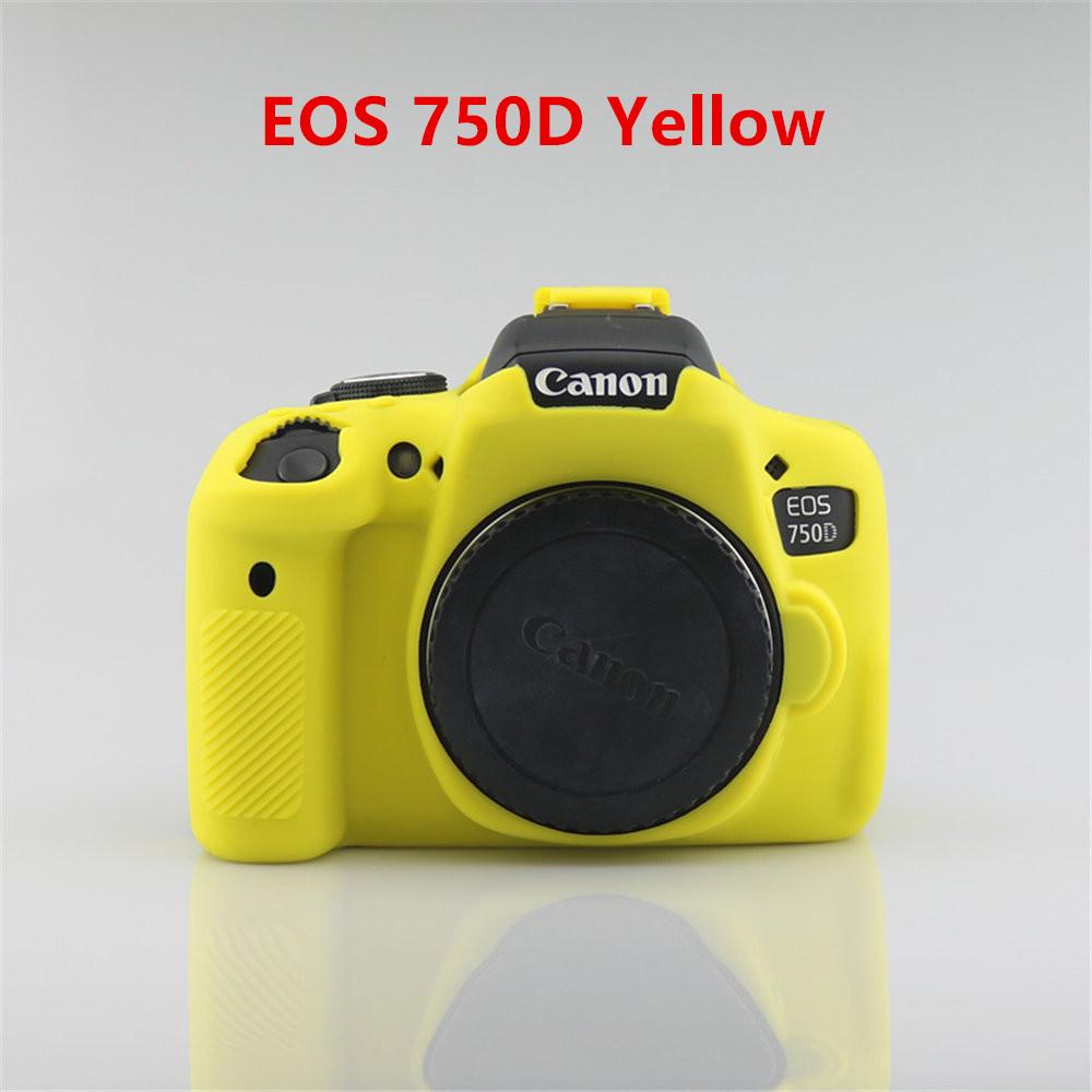 Soft Silicone Armor Camera Body Case For Canon EOS 750D 80D 800D 850D 1300D 1500D 200D 200D II Protective Skin Cover