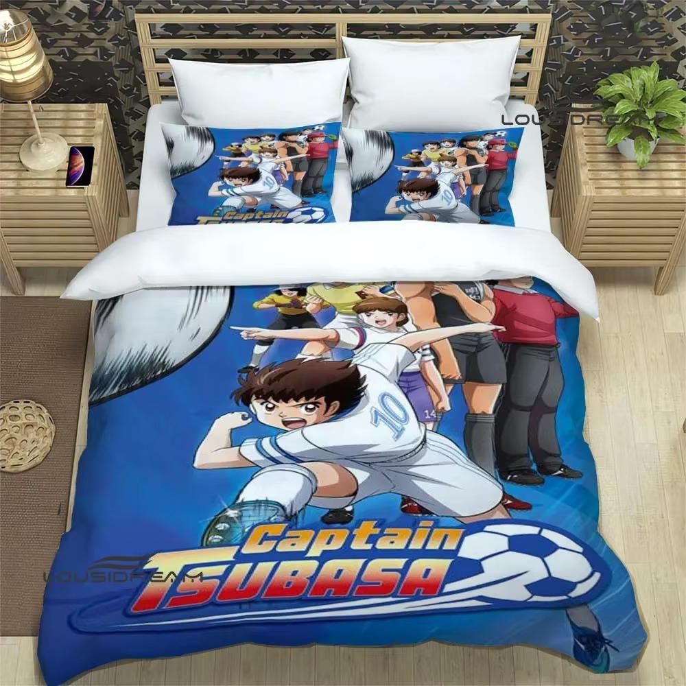 Captain Tsubasa Cartoon Bedding Sets Exquisite Bed Supplies Set Duvet Cover Bed Comforter Set Bedding Set Luxury Birthday Gift