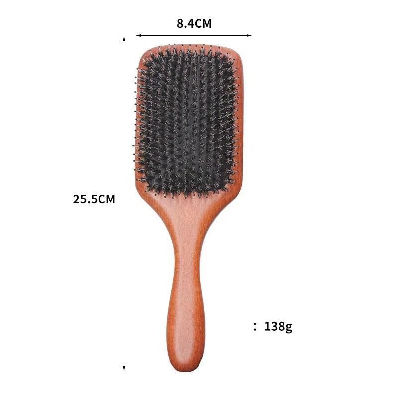 Straight Hair Combs Hairstyle Custom Comb Gua Sha Wooden Air Cushion Comb Set Bristle Meridian Scalp Massager