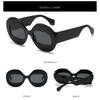 PC Sunglasses Goggles Color-block Gradient Lenses Big Frames Shades UV400 Block Glare UV Protection Sun Glasses Women Fashion