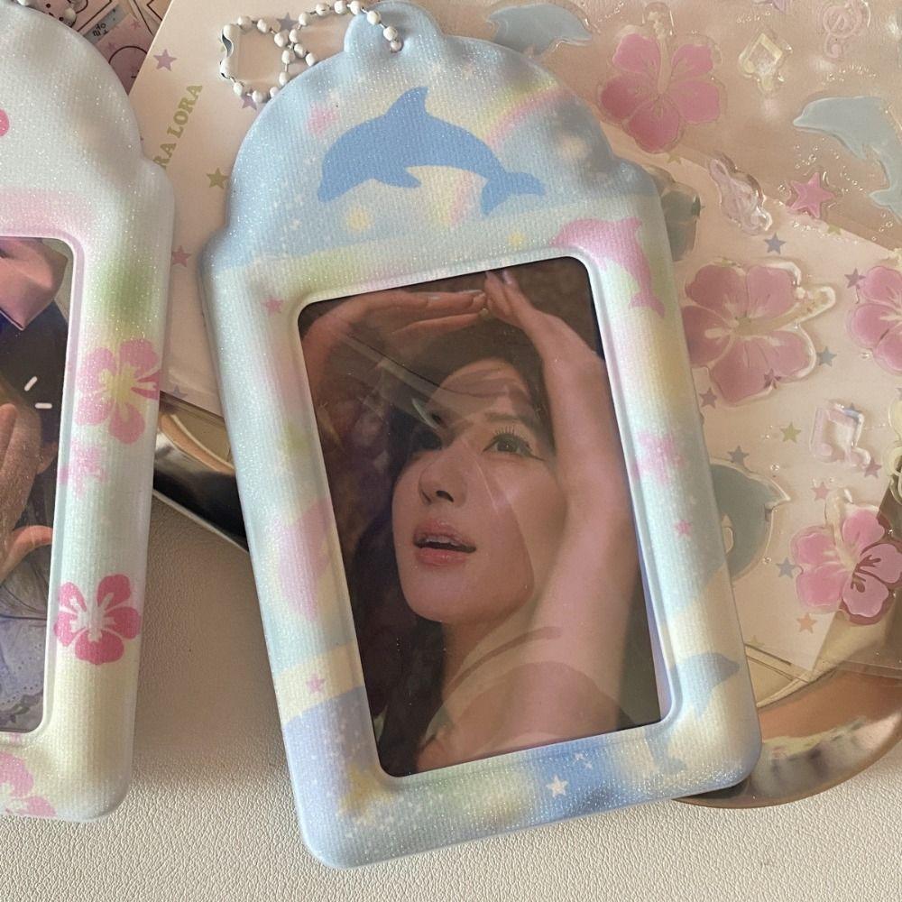 Fashion 3 inch Kpop Photocard Holder Mini PVC Idol Photo Frame Gift Flowers Card Holder