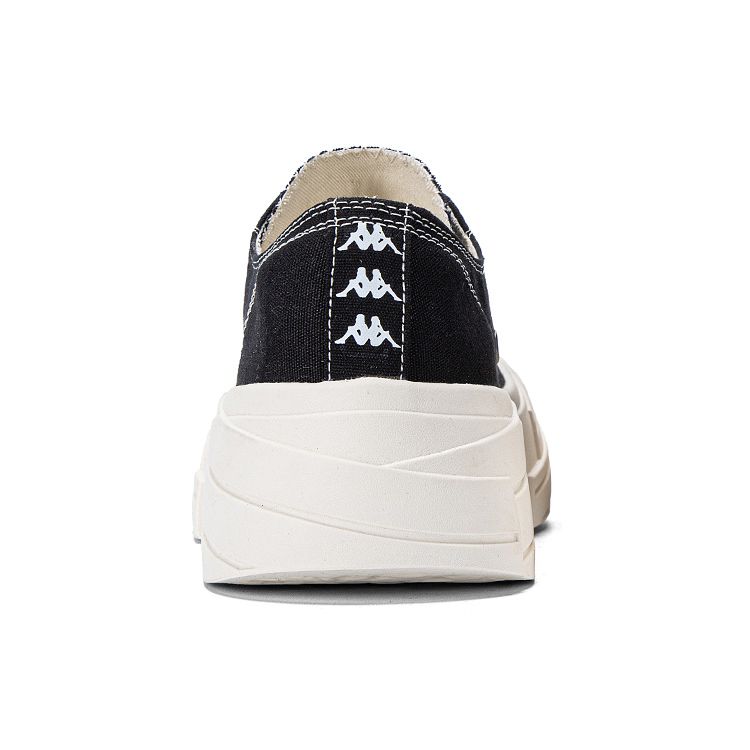 Kappa Thick Sole Height Increasing Retro Non-Slip Wear-Resistant Low-Top Skate Shoes Women sneaker Black K0E25CC30J-990