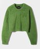 Dimiteulibeullaeg Essential Crop Hairy Round Knit_Light Green