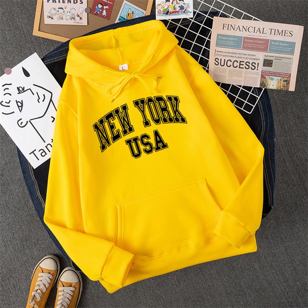 NEW YORK SUA femei Hoody Street Casual Loose hanorac toamna fleece cu glugă hip hop o-neck îmbrăcăminte feminină