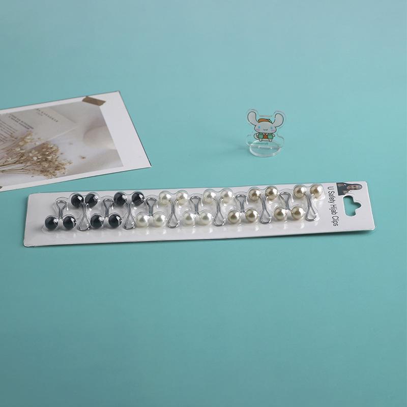 Elegant Multi-color Pearl Brooch Hijab Clip Scarf Buckle Accessory